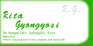 rita gyongyosi business card
